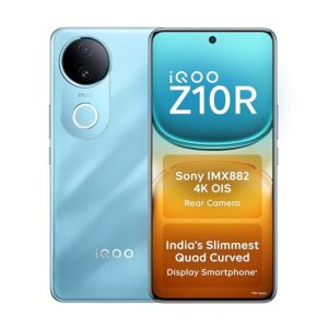 iQOO Z10R 5G (Aquamarine, 8GB RAM, 256GB Storage) | 32MP 4K Selfie Camera | Quad-Curved AMOLED Display | Dimensity 7400 Processor with 750K+ AnTuTu