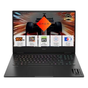 HP Smartchoice Omen AMD Ryzen 7 7840Hs, 8GB RTX 4060 (16GB DDR5, 1TB SSD) FHD, 165Hz, 300Nits, IPS, 16.1''/40.9cm, Win11, Office 21, Black, 2.32kg, Xd0020ax, RGB kb, Tempest Cooling, AI Gaming Laptop
