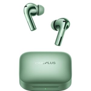 OnePlus Buds 3 Truly Wireless Bluetooth Earbuds with Upto 49Db Smart ANC,Hi-Res Sound Quality,in Ear,Sliding Volume Control,10Mins for 7Hours Fast Charging with Upto 44Hrs Playback (Green)