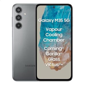 Samsung Galaxy M35 5G (Thunder Grey, 8GB RAM, 128GB Storage) | 6000mAh Battery | Super AMOLED 120Hz | Gorilla Glass Victus+ | AI